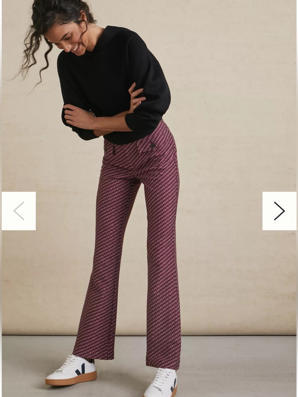 Anthropologie The Essential Purple/Pink Flare Pants Trousers. Size 6.